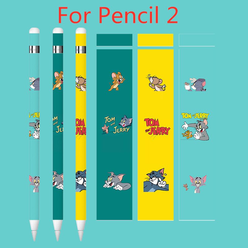 Cute For apple pencil 1 / 2 stickers Scratchproof Ultra Thin Painted stickers Touch Stylus pen sticker Non-slip Protective paper: For Pencil2-4