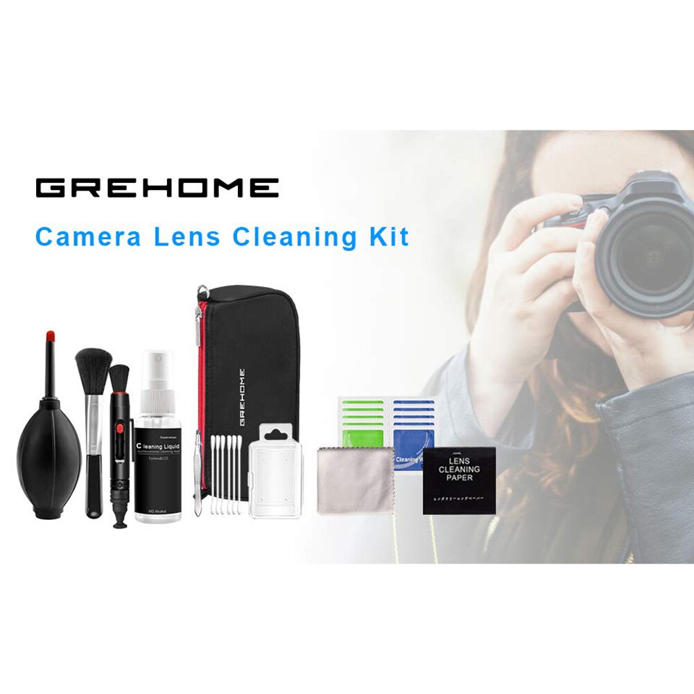 Camera Cleaner Set DSLR Lens Digital Camera Sensor Cleaning Tools Brush Tweezers Kit for Mobile Phone/Headphone/Computer/W