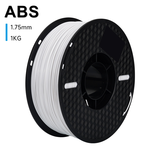 Filamento ABS KINGROON, 1kg, 1,75mm, plásticos ABS de ingeniería de alta resistencia para impresora 3D, Material de impresión 3D, negro, blanco y gris: Blanco