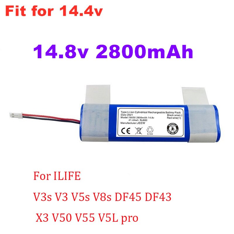 Original Akku Für ILIFE V3s V5s V8s DF45 DF43 V3 X3 XL50 V50 V55 V5S V5L Profi 14,8 V 6800mAh Roboter Reiniger Teile: 2800mAh