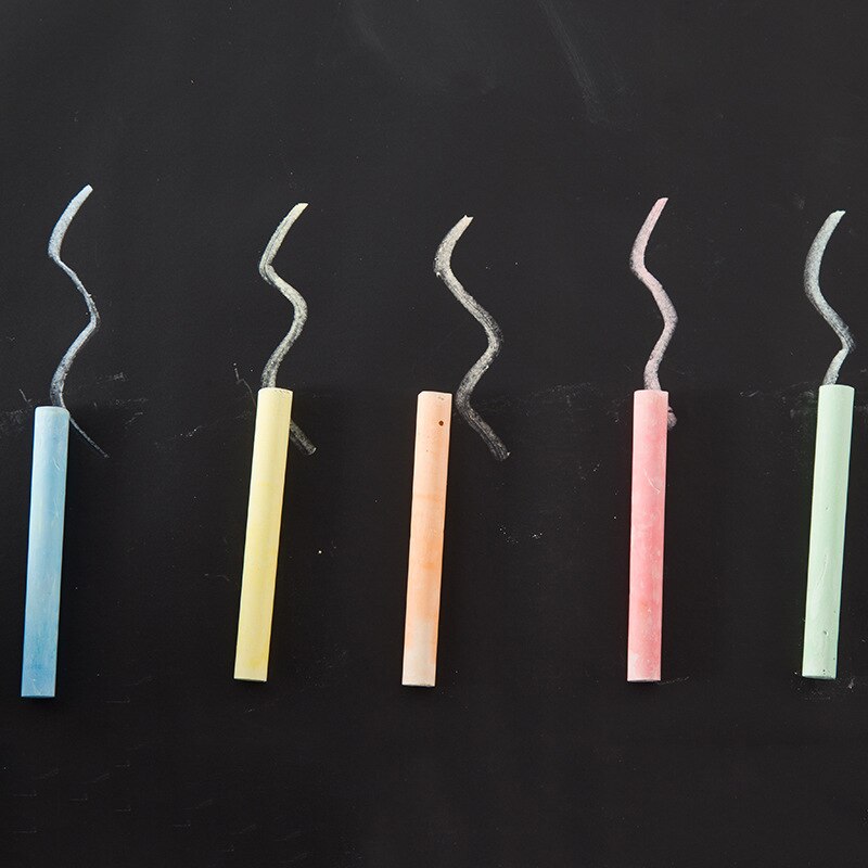 100pcs Mixed Colour White Chalk Sticks Pack Kids Playground School Art Learning JR Deals