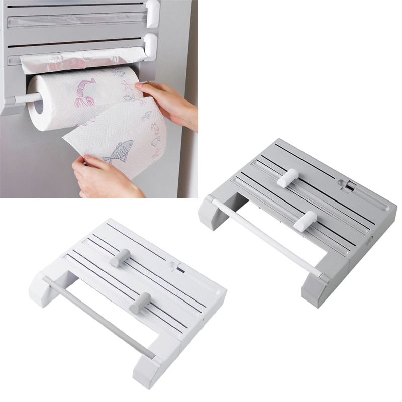 1PC Zauberstab Papier Handtuch Gestell Gewebe Film Konservierungsmittel Halfter wickeln Zinn Folie Spender Speicher Organizer Für Küche Schlecht