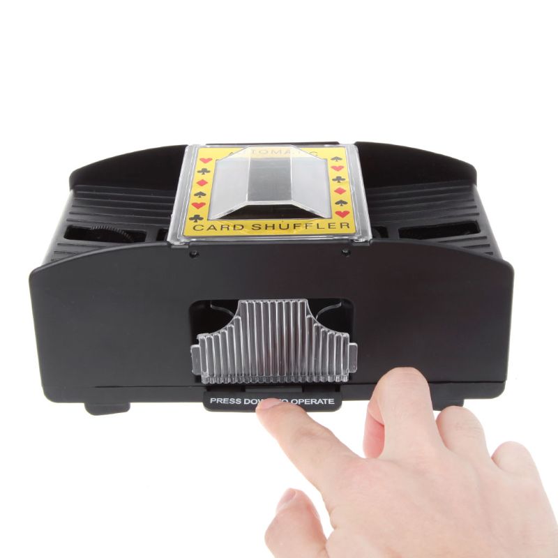 Automatische Poker Kartenmischer Bord Spiele Batterie Betrieben Spielkarten Mischen 2 Deck Automatische Hand Kurbel