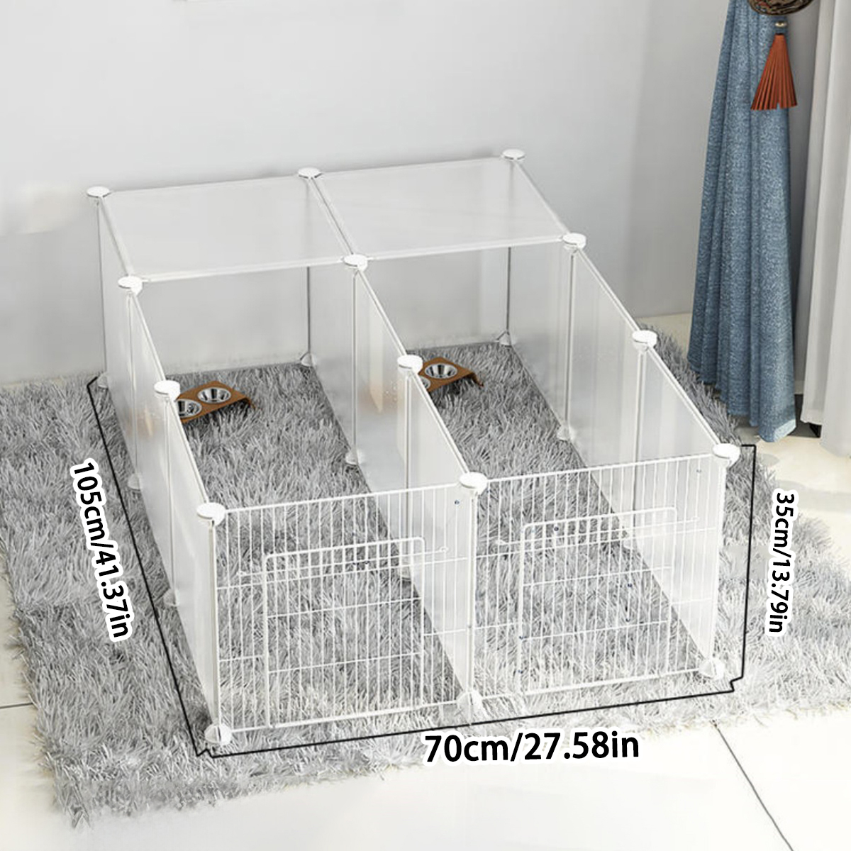 Isolatiebord voor kleine dieren, beschermhek voor kleine en middelgrote honden, verwijderbaar hek voor huisdieren, transparante kooi, kattenkooi, afneembaar en wasbaar: Army Green