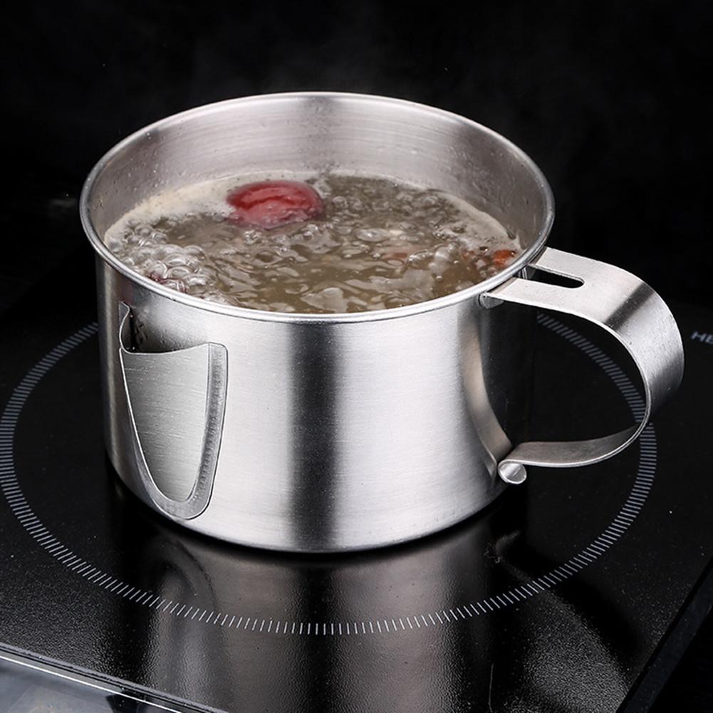 Køkken fedtudskiller 304 rustfrit stål olie suppe separator olie filter si gryde madlavning køkken gadgets si skål