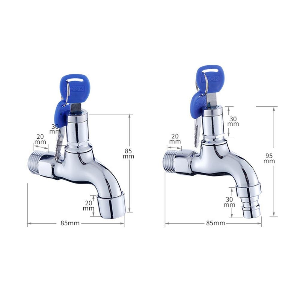 Anti-Diefstal Kraan Water Tap Met Slot Sleutel Legering/Messing Body Single Gat Sleutelschakelaar Kraan Bibcocks Voor keuken Outdoor Tuin
