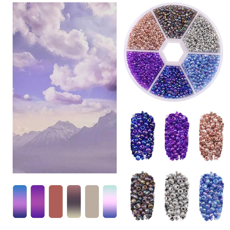 Cheriswelry Perline In Vetro 2 Mm, 8 Colori Metallizzati, Circa 1000 Pezzi, Per Creare Gioielli Fai Da Te