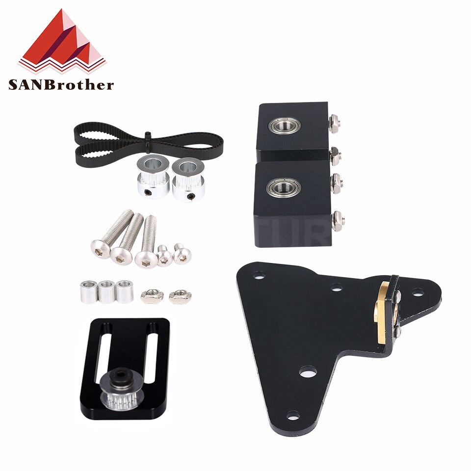 3D Printer Onderdelen Upgrade Kits Creality Ender 3/CR10 Dual Z-as T8 Lood Schroef Kits Beugel Aluminium Profiel met Riem Katrol