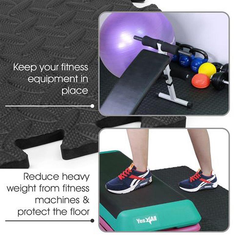 12Pcs Eva Foam Blad Graan Tegels Antislip Mat Fitness Grijpende Tegels Vloer Beschermende Kussen Voor Gym Dance kamer Workouts