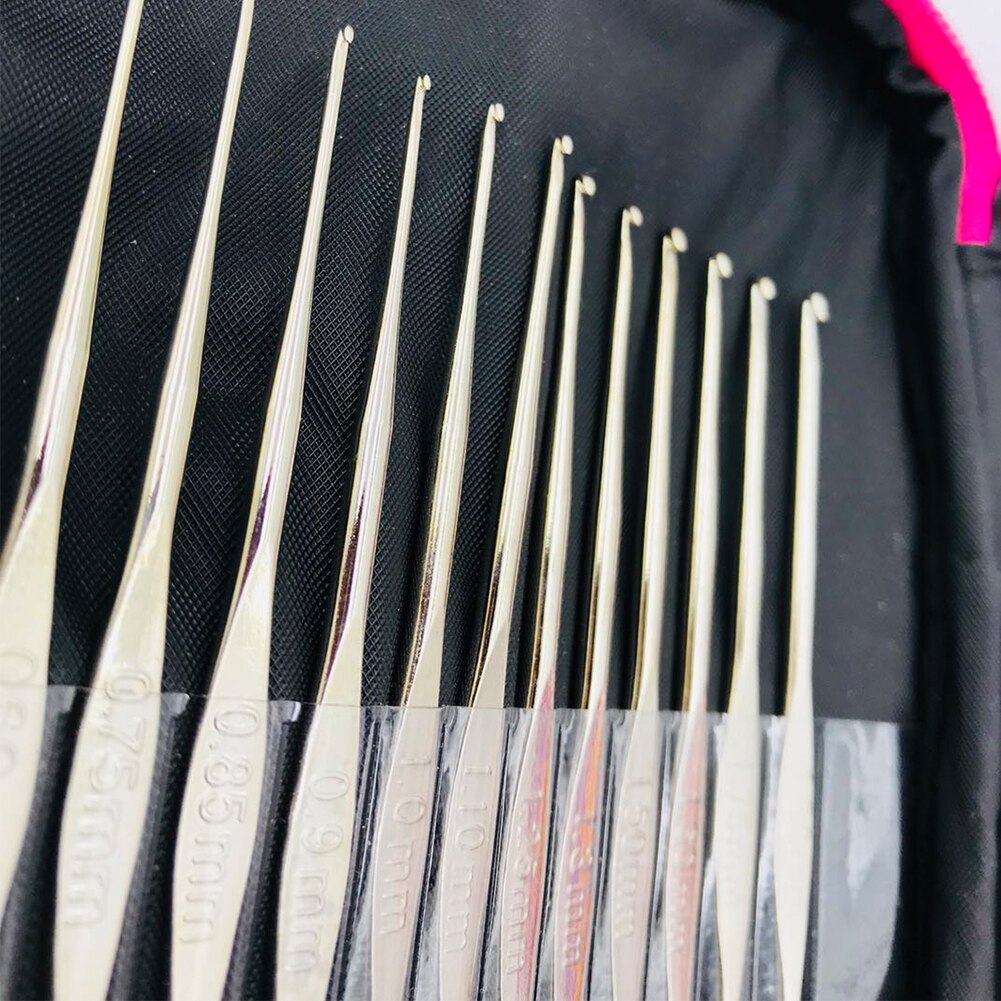 100pcs Crochet Color Aluminum Crochet Set Metal Crochet Sewing Tools Yarn Knitting Needles DIY Sewing Tools