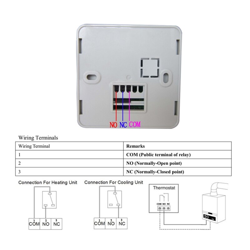 Gas Boiler Heating Temperature Controller Programmable Thermostat Wall Mounted