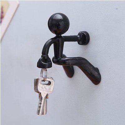 Colgador de llaves magnético de dibujos animados para pared, imán de nevera, almacenamiento sin marcado