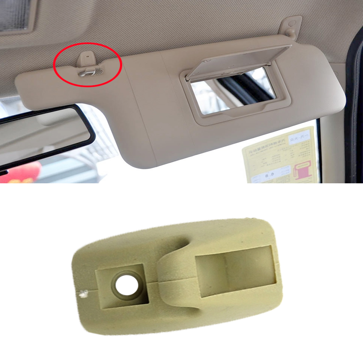 Support de crochet de pare-soleil pour VW Golf 1 2 MK1, Polo Vento 2, Jetta MK1 MK2, Passat B2 B3 B4, gris, Beige, neuf, 191857559, 191, 857, 559: Beige-1PCS