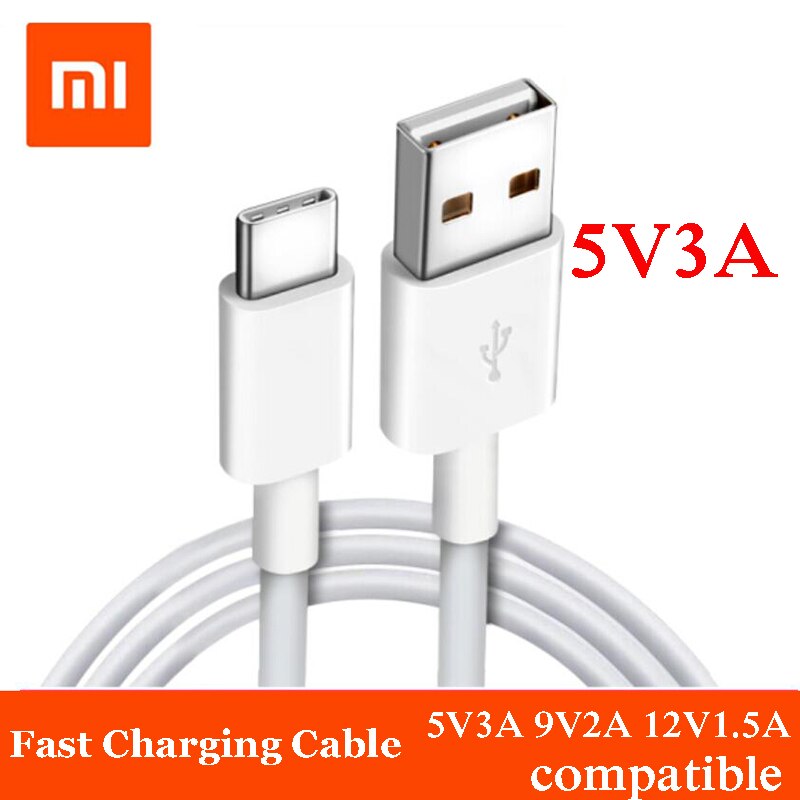 Oryginalny kabel Xiaomi Mi 10 9 zawodowiec 100CM USB 3.1 typ C szybkie ładowanie przewód danych dla MI POCO F1 F2 zawodowiec mieszać 2 2S 3 Redmi uwaga 9S 8T: Default Title