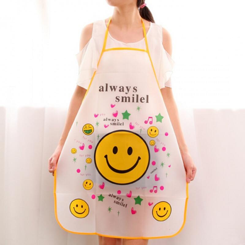 Cartoon Painting Kitchen Apron BBQ Bib Apron For Women Cooking Baking Restaurant Apron Waterproof Home Sleeveless Apron
