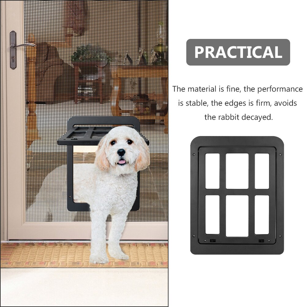 1 Set of Home Pet Cage Screen Door Lockable Screen Gate for Small Dog Cat Door