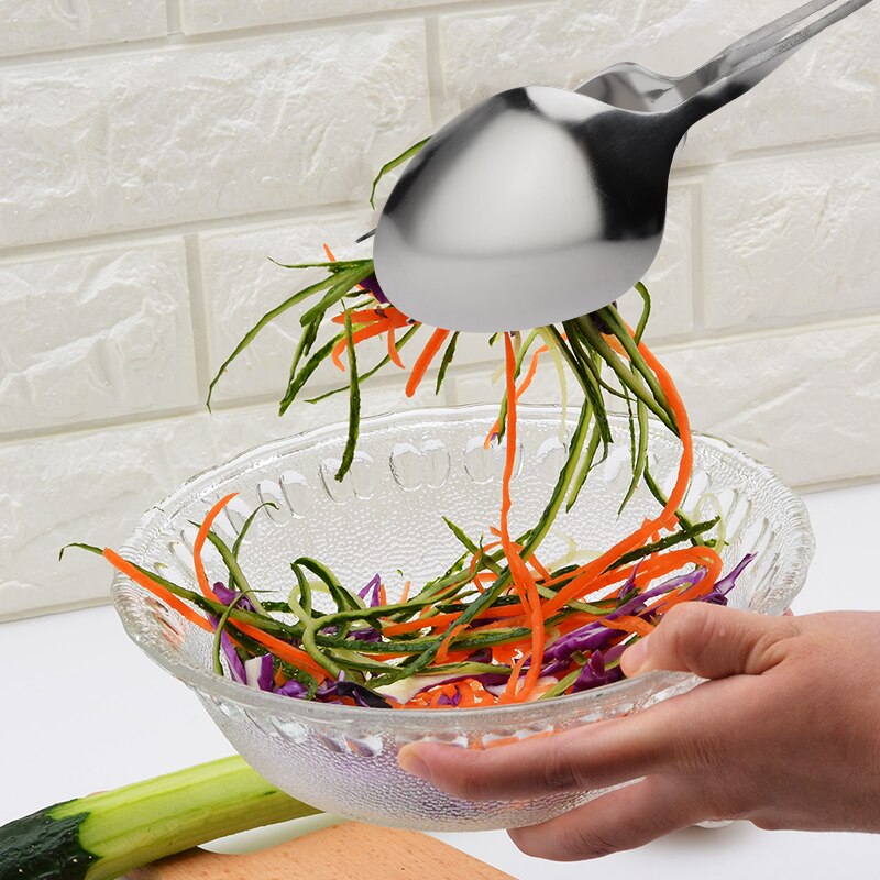 Rustfrit stål salat tang stor ske gaffel saks klip buffet brød mad tang køkken servering klip praktiske madlavning gadgets
