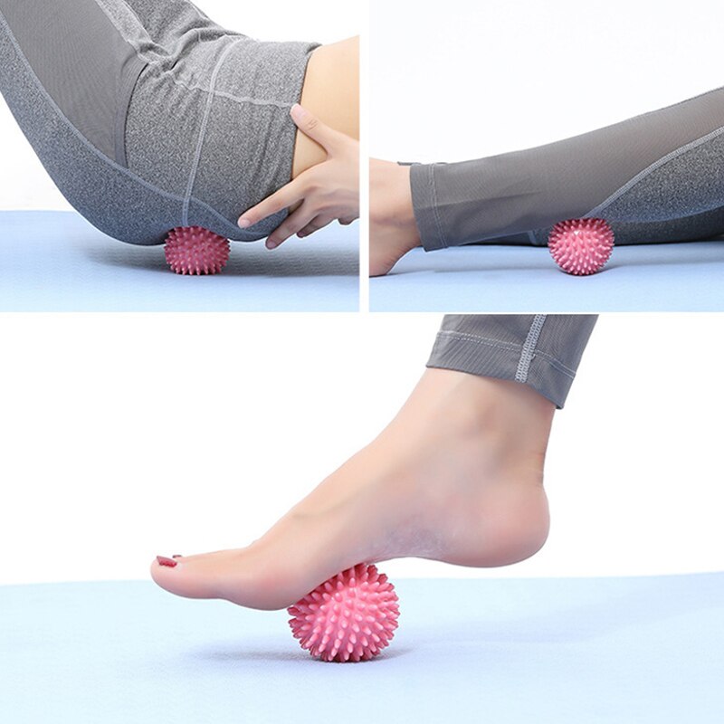 Durable Spiky Massage Ball Trigger Point Sport Fitness Hand Foot Pain Relief Plantar Fasciitis Reliever 6Cm Exercise Balls