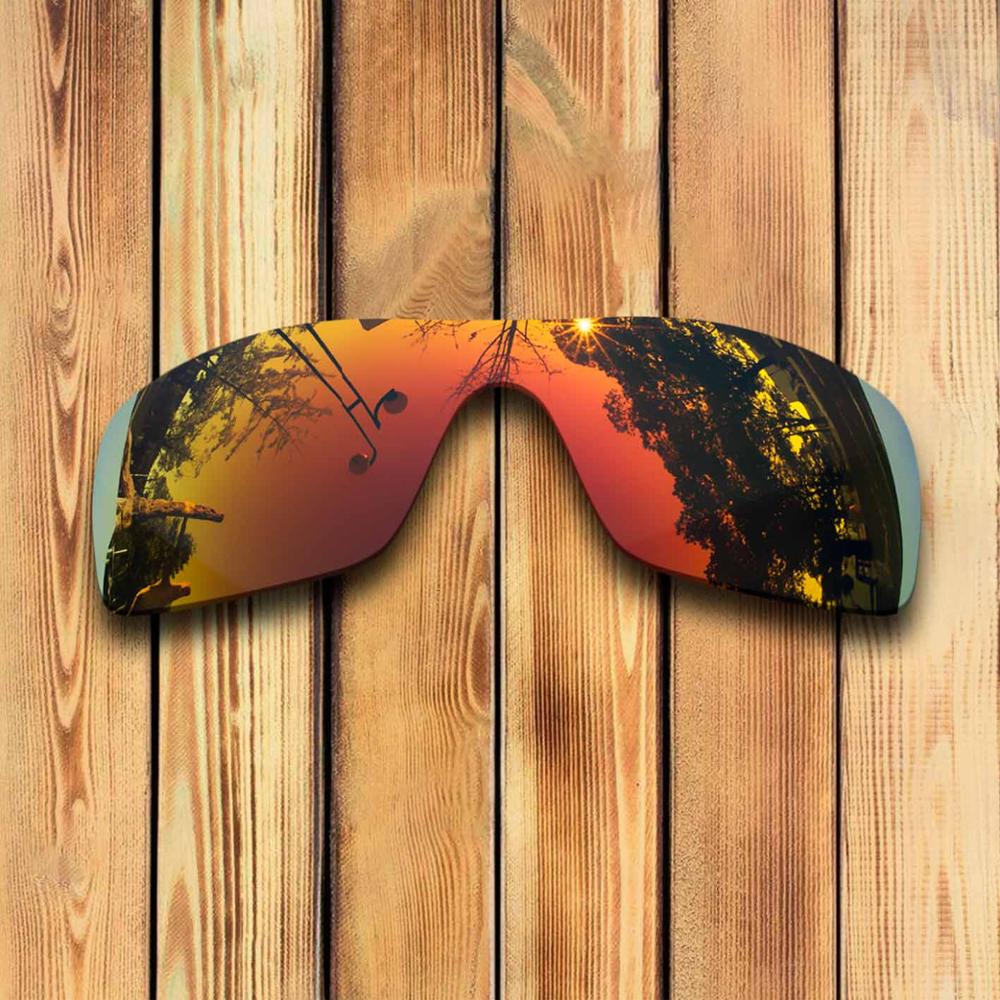100% Precisely Cut Polarized Replacement Lenses for Oakley Oil Rig Sunglass - Many Colors: Red Mirrored