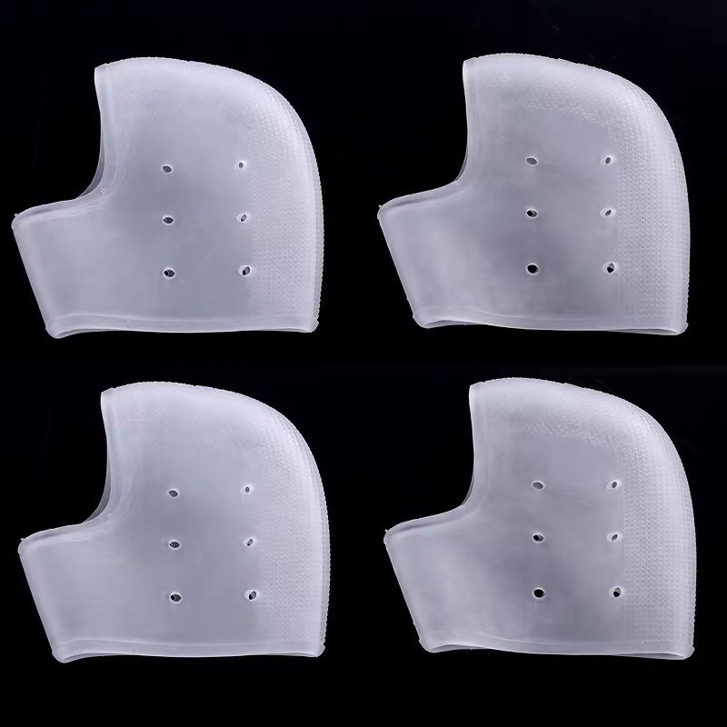 2 Pieces Heel Protector Protective Sleeve Heel Spur Pads for Relief Plantar Fasciitis Heel Pain Reduce Pressure on Heel: White