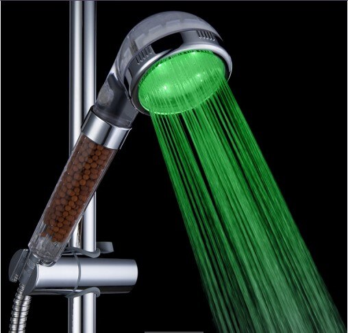 Anion Led Shower Temperature Control Three Color Showers Showering