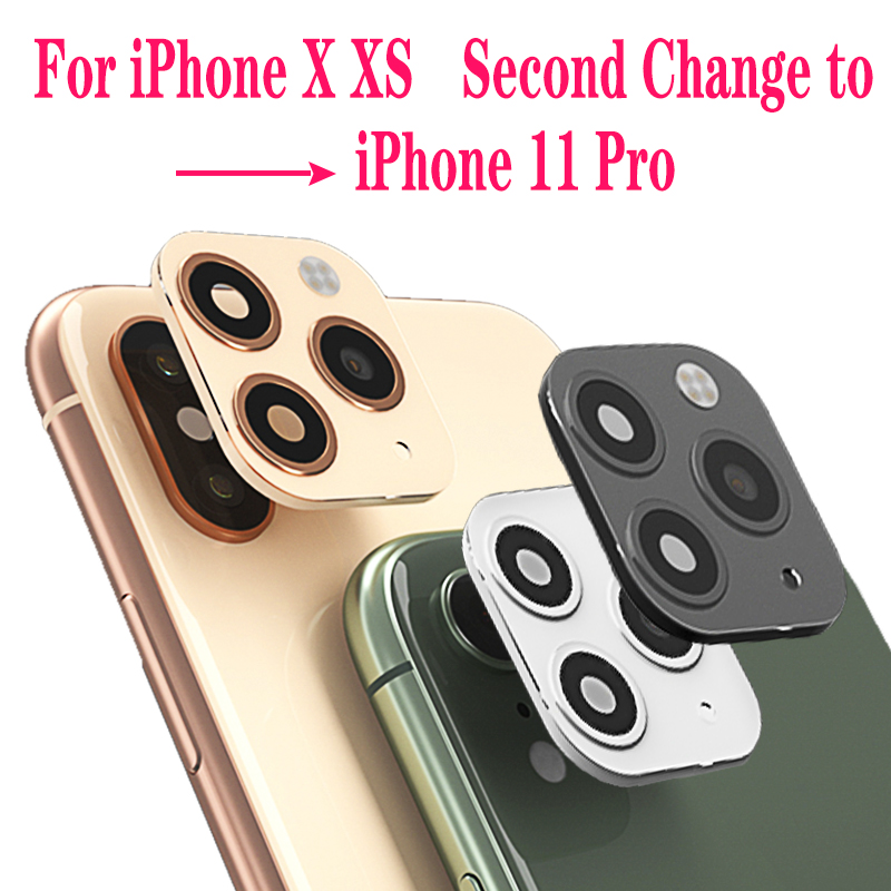 Orsda Metal Camera Lens Seconds Change for iPhone 11 Pro Lenses Ring Cover Sticker For iPhone X XS MAX Rear lente para celular