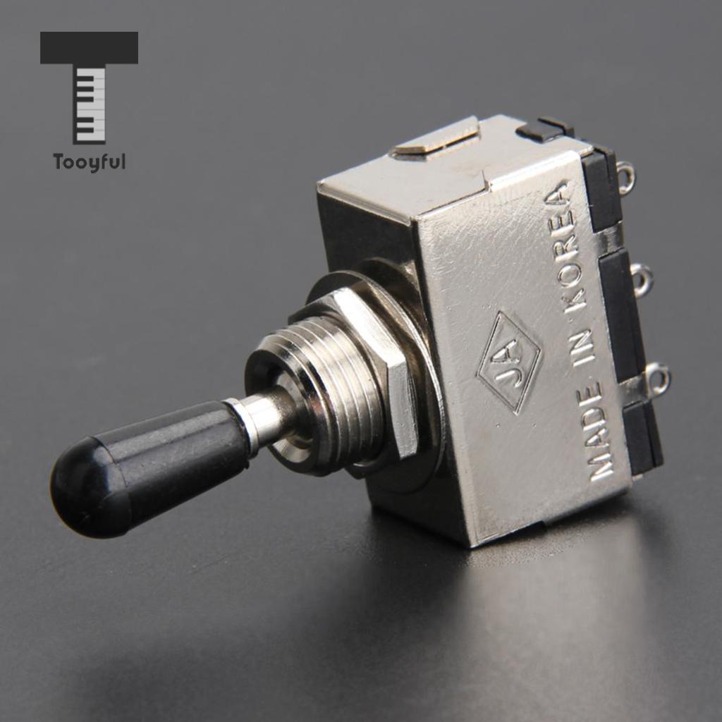 Tooyful Vervanging 3 Manier Schakelaar Pickup Selector W/Zwarte Knop Voor Lp Elektrische Gitaar Onderdelen