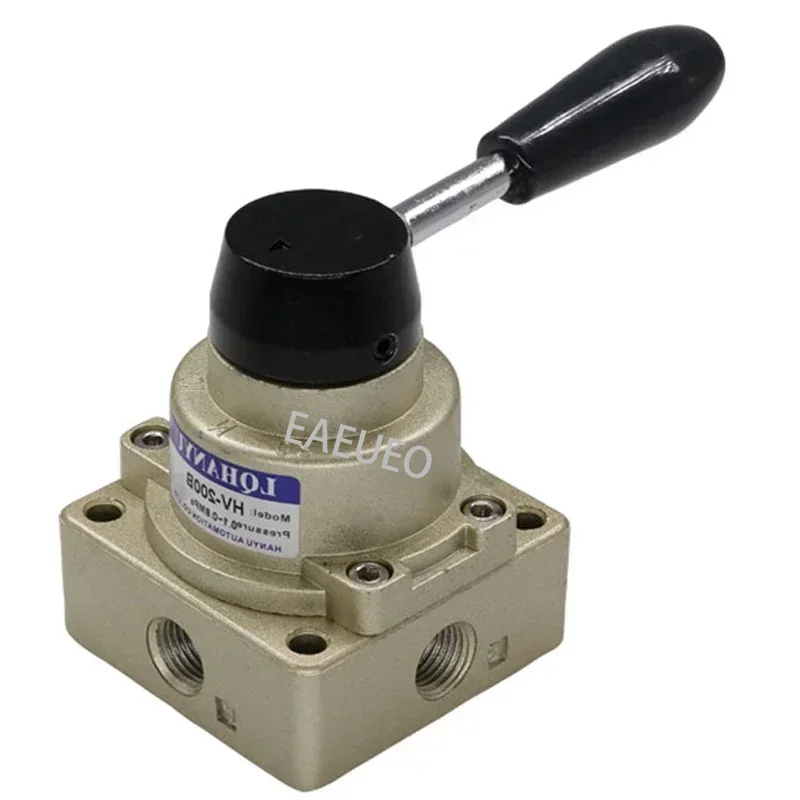 Pneumatic switch hand rotary valve HV200D one-in and two-out cylinder control reversing valve hand valve 02B