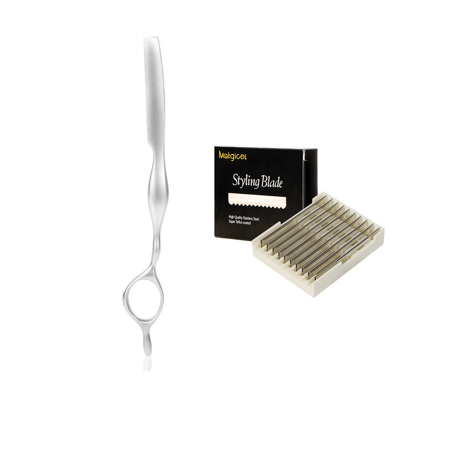 Haar Scheermessen Kappers Salon Steil Scheren Gezicht Scheermes En Rvs Kappers Haar Shaper Scheermesjes: Goud