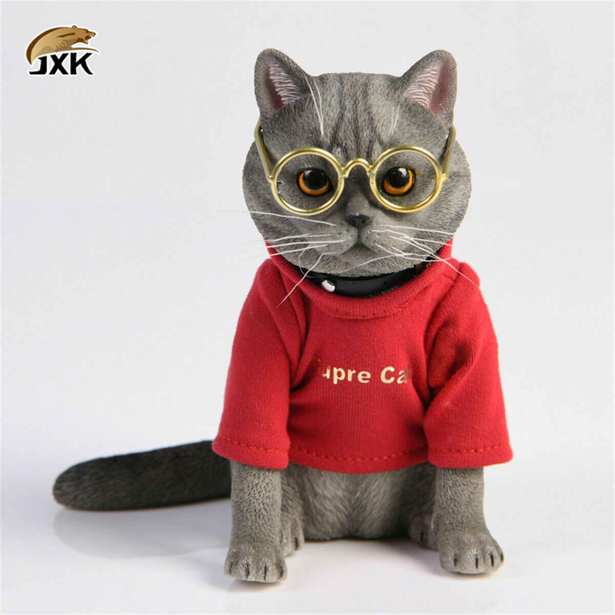 JXK 1/3 Plutus Cat Model American Shorthair Cute Pet Collector Decor Kids Ornaments Decoration Education Model: 061C