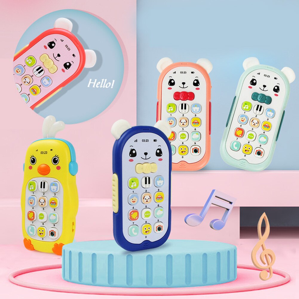 Kinderspeelgoed Mobiele Telefoons Licht Muziek Simulatie Mobiele Telefoons Comfort Muziek Multifunctionele Baby Educatief Lichtgevende Speelgoed