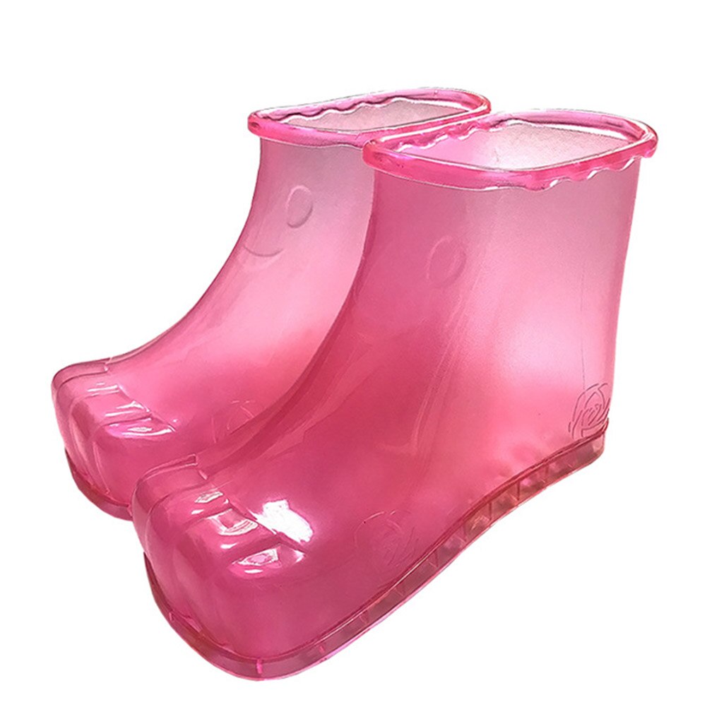 Fodbad massage støvler spa husholdningsafslapning spand støvler fodpleje compres sko  zj55: Rose rød 16.5cm