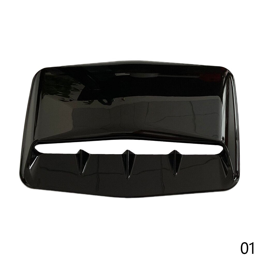 Cubierta decorativa Universal de fibra de carbono para coche, célula de entrada de flujo de aire, capó, pala, cubierta de ventilación, pegatinas, decoración, estilismo: Negro