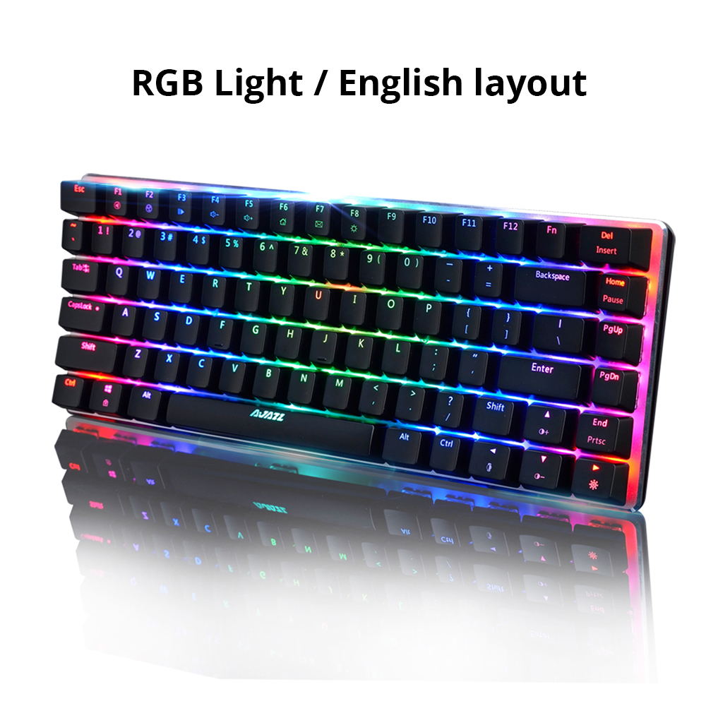 Ajazz Ak33 Mechanische Spel Toetsenbord Bedraad Russisch/Engels Layout Rgb Kleur Backlight 82 Key Conflict Gratis Computer Notebook Me