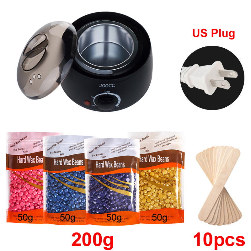 Elektrische Wax Heater Wax Machine Paraffine Pot Warmer Ontharing Waxen Machine Wax-melt Epilator Quick Heater: Donker Kaki