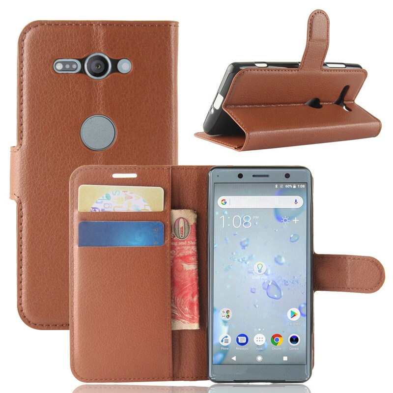 Für Sony Xperia XZ2 Kompakte 5 "fallen Brieftasche Telefon fallen für Sony Xperia XZ2 5.7" kippen Leder Abdeckung fallen etui Fundas Capa Coque