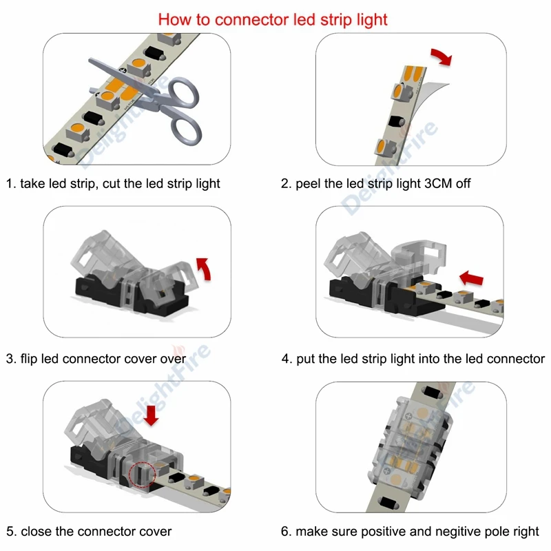 Soldeerloze LED-connector 6 5 4 3 2-pins LED-stripconnectoren voor RGB RGBW SMD 5050 WS2812B LED-strip Lichtdraadaansluiting