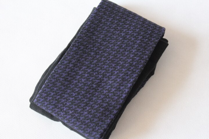 Women Houndstooth Patterned Cotton Pantyhose Spring &amp; Autumn Footed Tights: Purple
