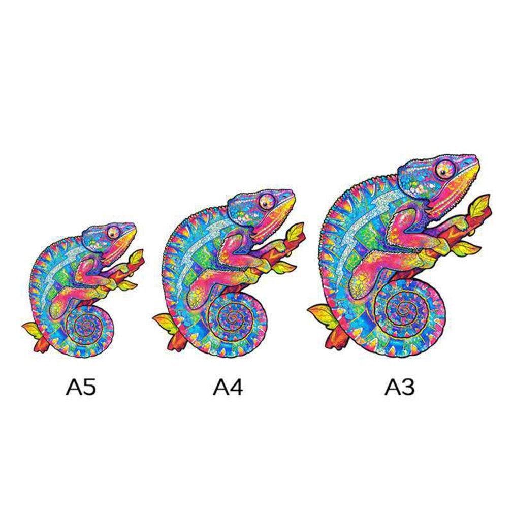 Alien Hagedis Houten Puzzel Onregelmatige Dier Puzzel Verbeteren Concentratie Kinderen Volwassenen Speelgoed