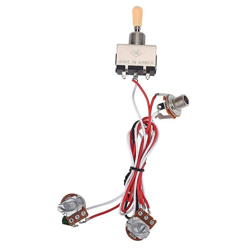 Guitar Wiring Harness Prewired 3 Way Toggle Switch for LP Electric Guitar with 2 Humbuckers for Les Paul Guitar