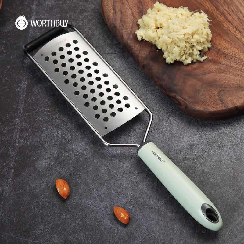 WORTHBUY Manual Garlic Grater 304 Stainless Steel Garlic Press With Plastic Handle Ginger Press Garlic Chopper Kitchen Gadgets