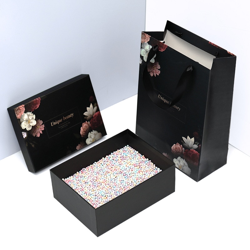 High-Grade Jewelry Display Box and Packaging for Lipstick Cosmetics Perfume Jewelry Bag Large Black Color Boxes Packaging