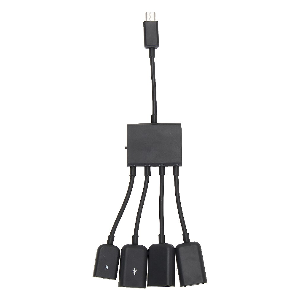 ALLOYSEED universel noir 4 Ports Micro USB alimentation charge OTG HUB câble pour téléphones portables Android hab Top