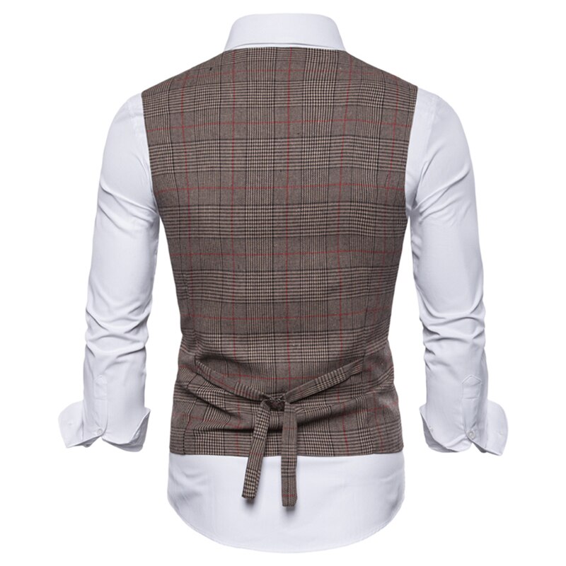 Gilet herre jakkesæt vest herre ternet business casual vest avanceret bryllup brudgom brudgom mænds vest жилетка мужская