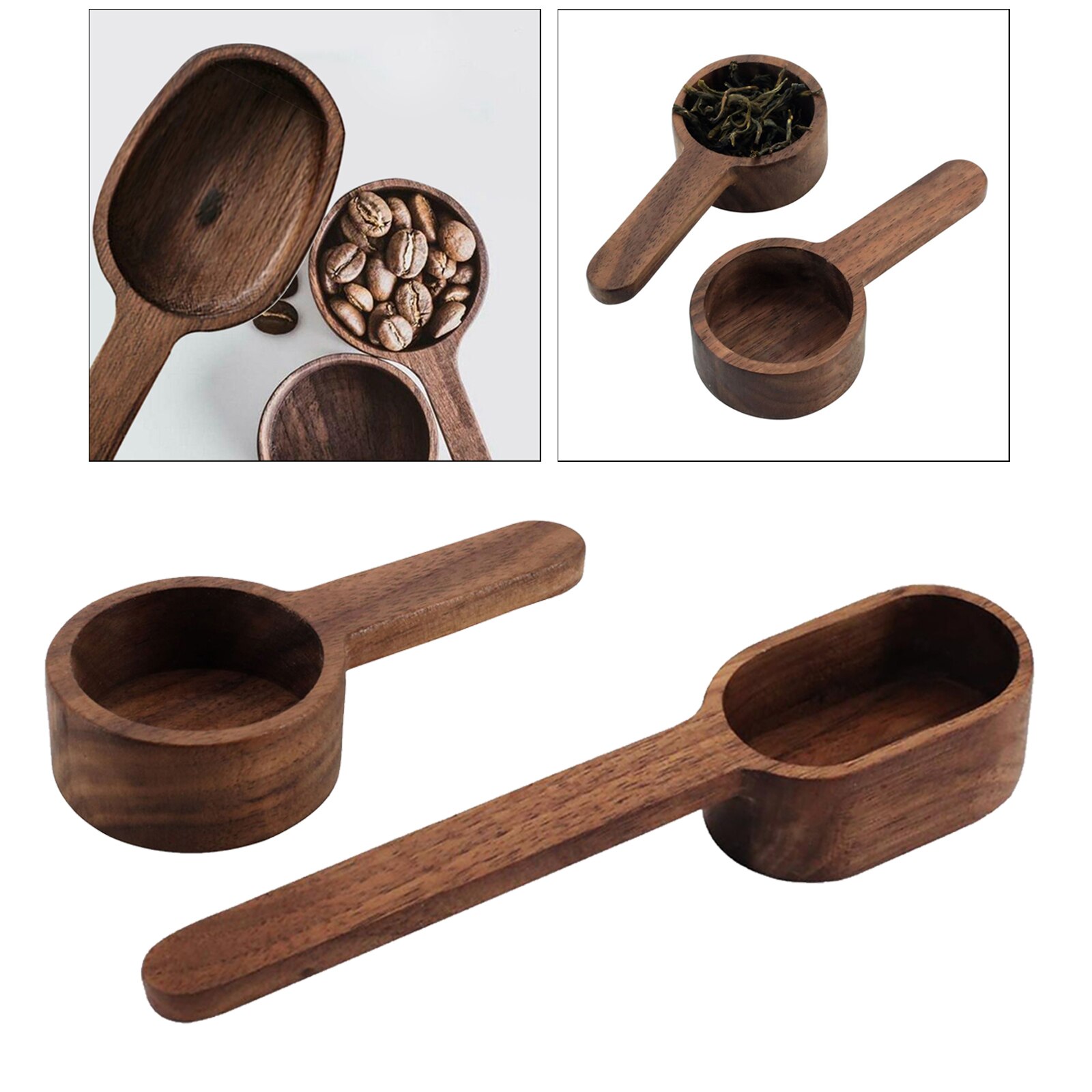 Classic Wood Coffee Measuring Spoons Tablespoons Baking Utensils Kitchen