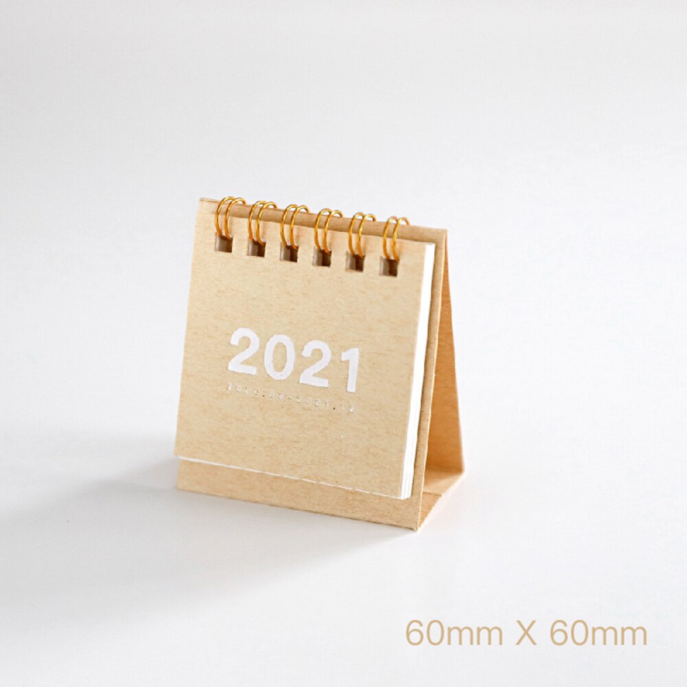 .08.12 Desktop Papier Kalender Mini Tafel Kalenders Bureau Spoel Kalender Diy Memo Pad Jaarlijks Agenda Organisator: Bruin