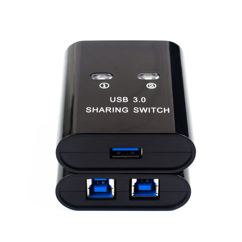 Divisor de impresora con 2 puertos USB 3,0, conmutador de Salida 2 en 1, dos ordenadores, comparte un dispositivo USB 3,0 con Cable