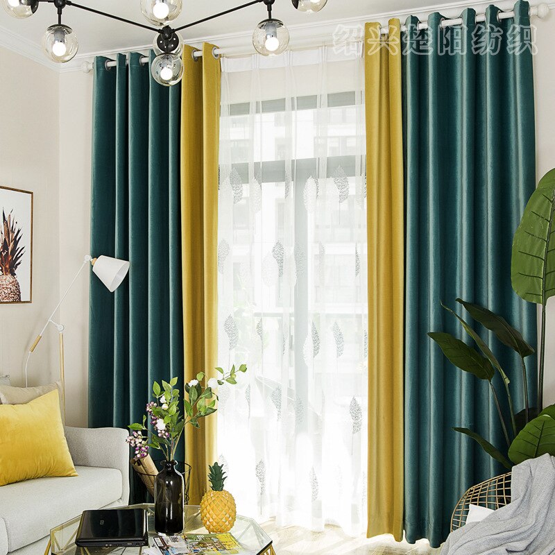 Rideaux de velours modernes pour les rideaux de fenêtre de salon de chambre à coucher rideau d'épaississement d'ombrage complet dans le luxe de cuisine