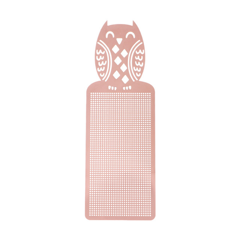 Marcapáginas de punto de cruz dorada y plata de Metal para manualidades de costura artesanal, Kit de punto de cruz con cuentas: Owl Rose Gold