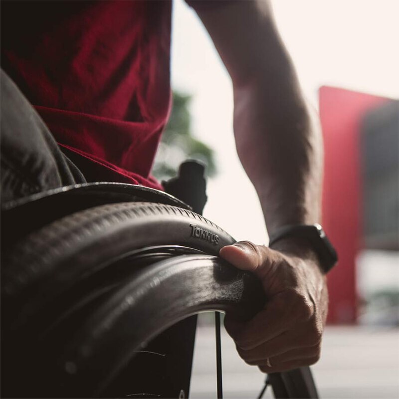 Wheelchair Tire 24'' x 1 3/8 , Tannus Tires 100% Puncture Resistant, Airless Solid Wheelchair Tyre, no Maintenance